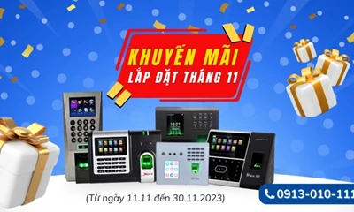 Khuyến Mại Tháng 11, Lắp Đặt Máy Chấm Công Tại Hải Phòng "0 Đồng"